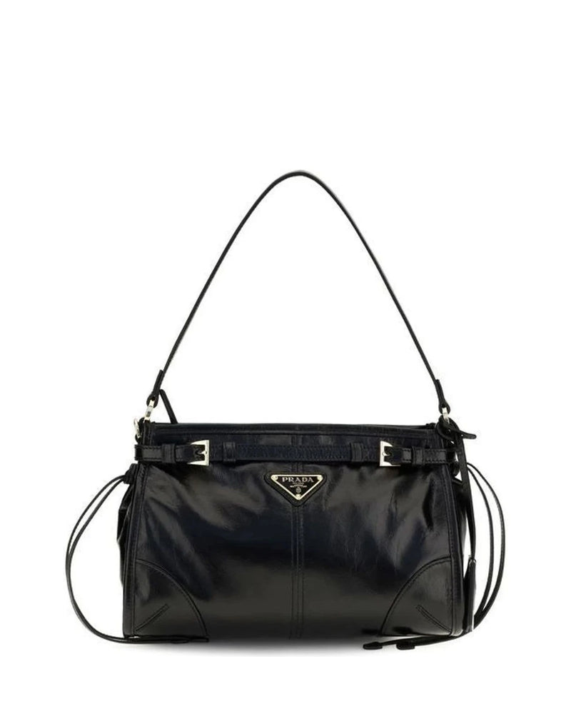 Prada Shoulder Bag in black, Calf Leather