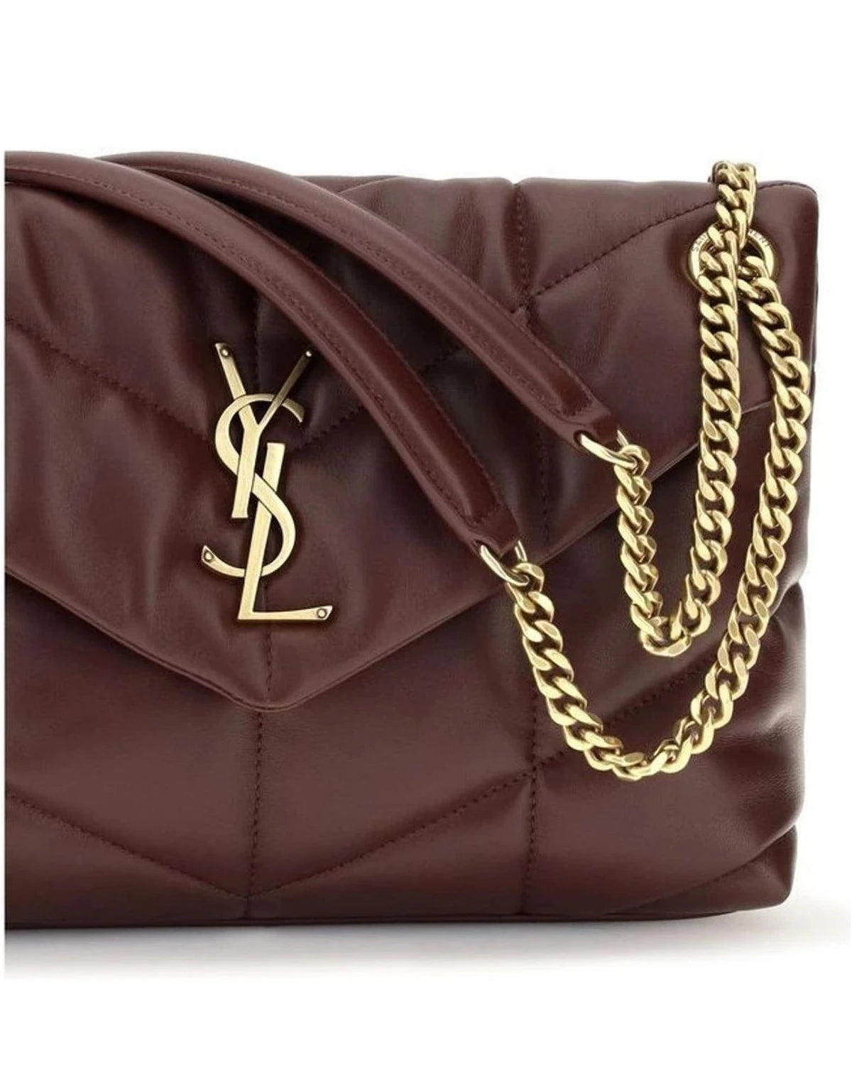 Saint Laurent Shoulder Bag in red, Lamb — view 4