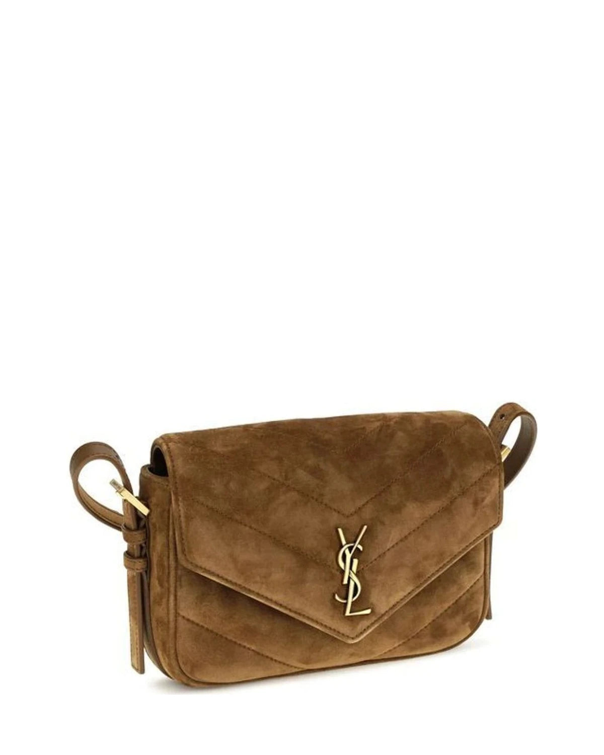 Saint Laurent Cross Body Bag in brown, Suede — view 2