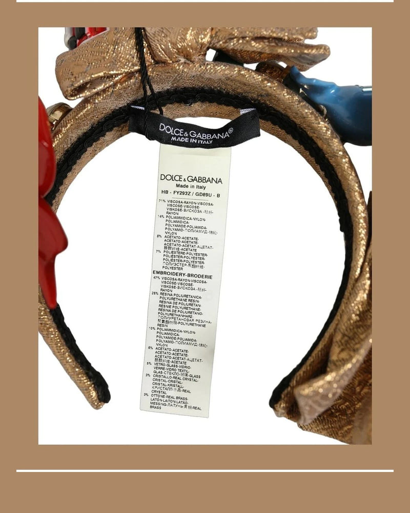 Dolce & Gabbana Headband in gold, Viscose — view 5