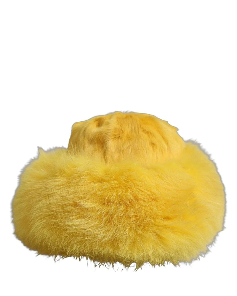 Dolce & Gabbana Winter Hat in yellow, Fox Fur — view 4