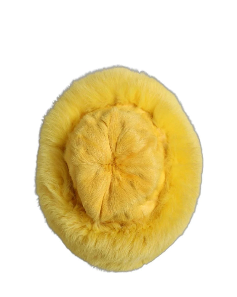 Dolce & Gabbana Winter Hat in yellow, Fox Fur — view 5