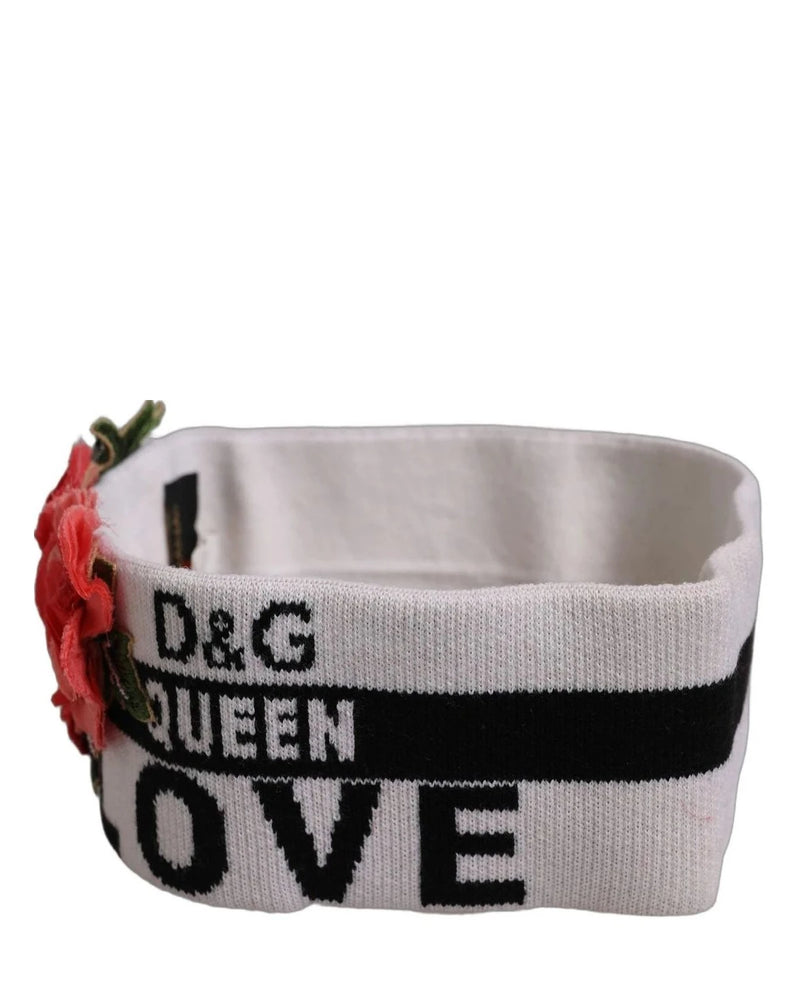 Dolce & Gabbana Headband in white, Virgin Wool