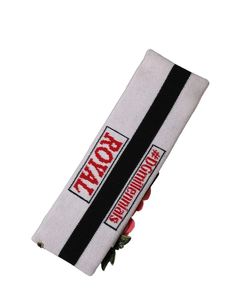 Dolce & Gabbana Headband in white, Virgin Wool — view 4