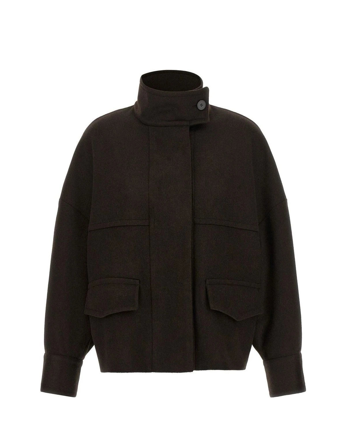 Alberto Biani Bomber Jacket in brown, Wool