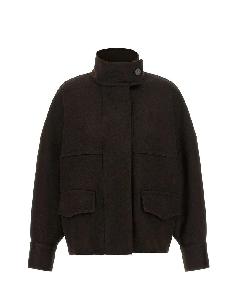 Alberto Biani Bomber Jacket in brown, Wool