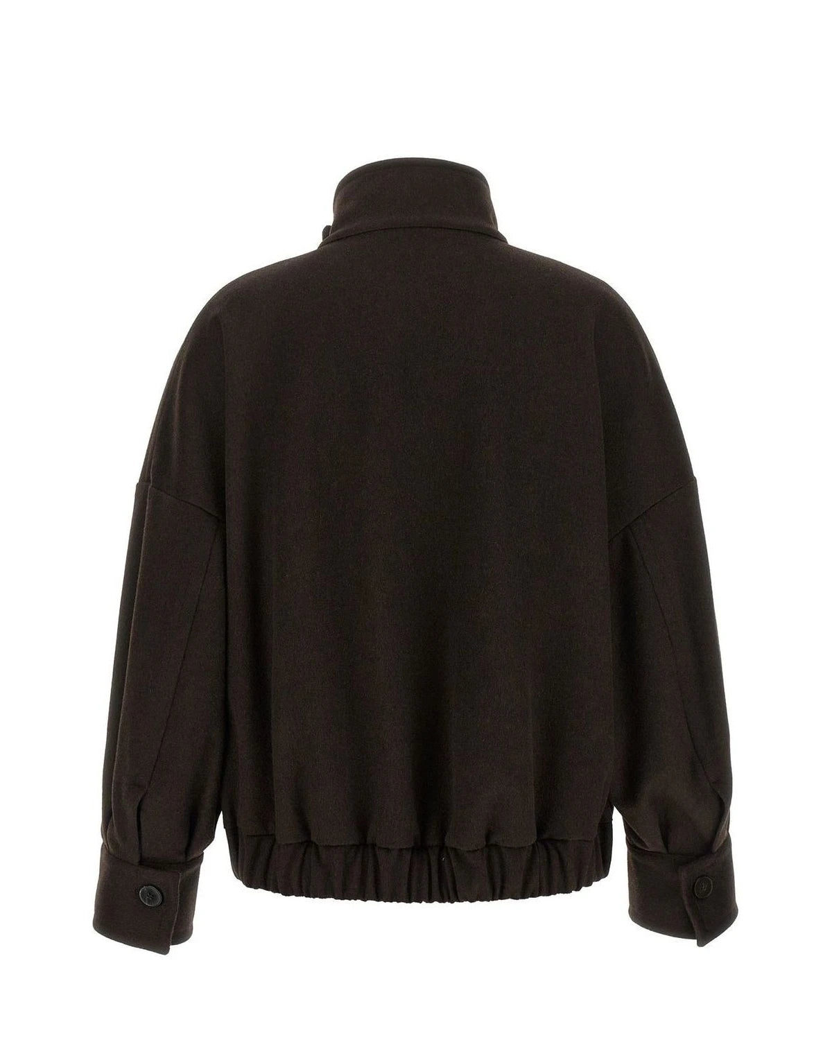 Alberto Biani Bomber Jacket in brown, Wool — view 2