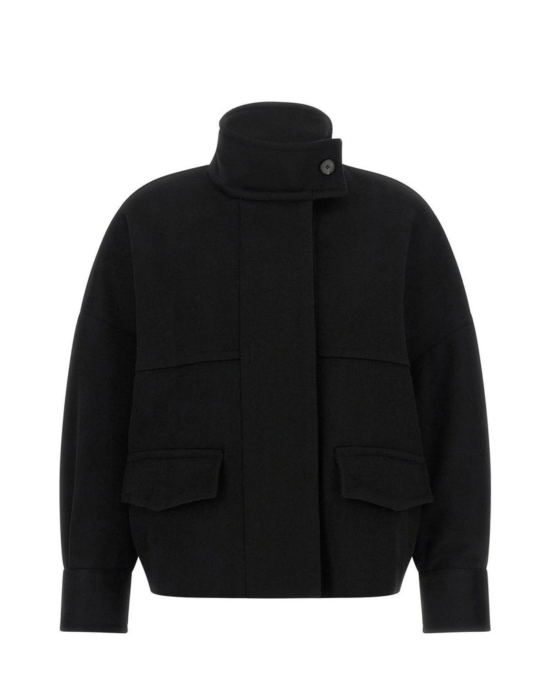 Alberto Biani Bomber Jacket in black, Wool