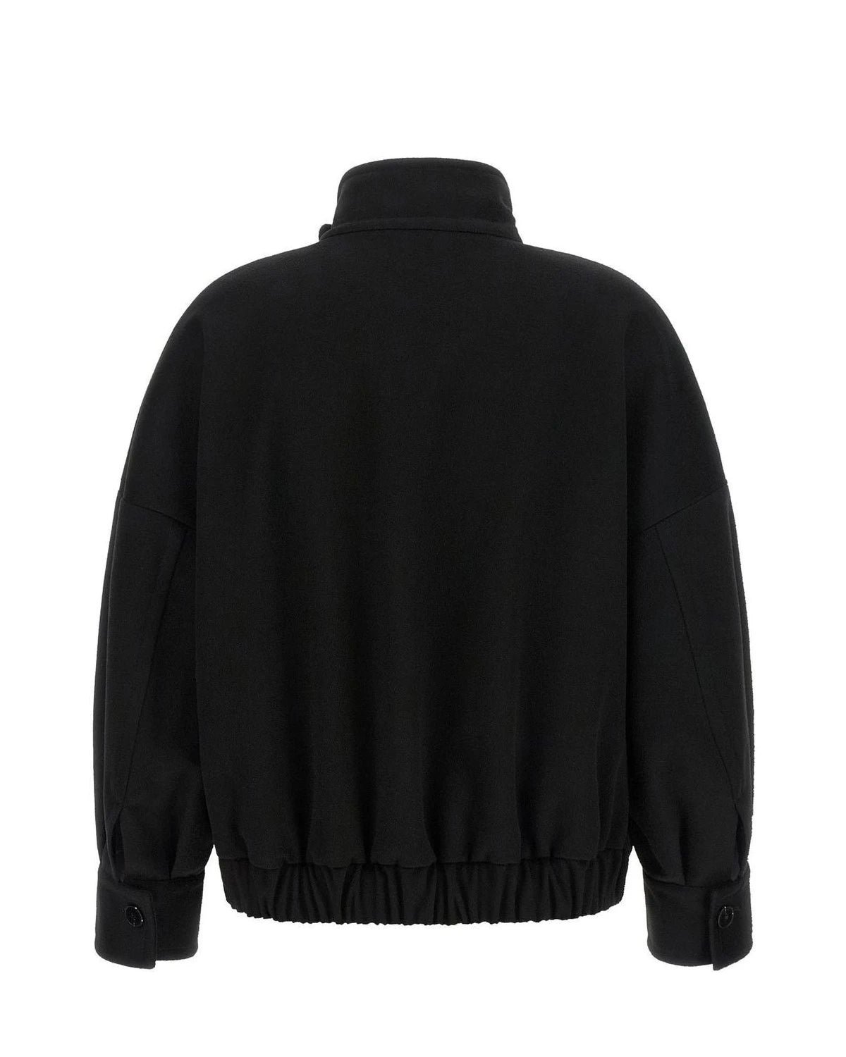 Alberto Biani Bomber Jacket in black, Wool — view 2