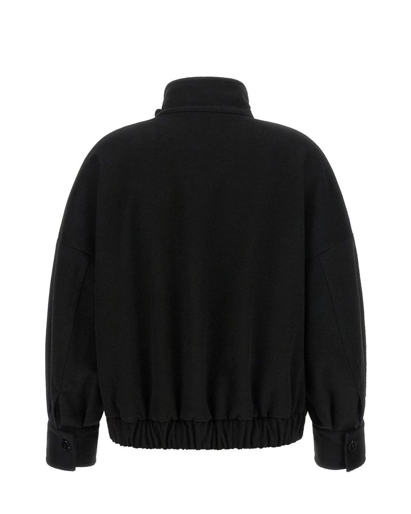 Alberto Biani Bomber Jacket in black, Wool — view 2