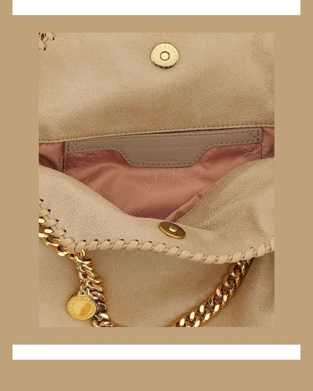 Stella McCartney Shoulder Bag in beige, Polyester — view 4