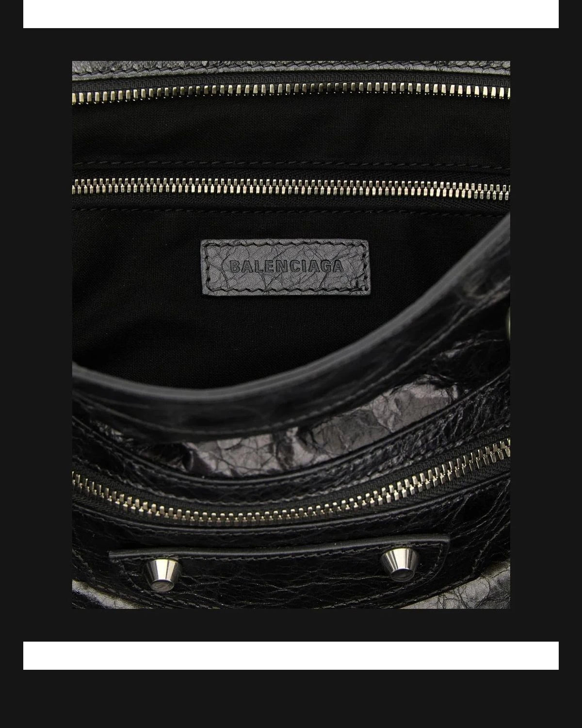 Balenciaga Satchel Bag in silver, Lamb Leather — view 4
