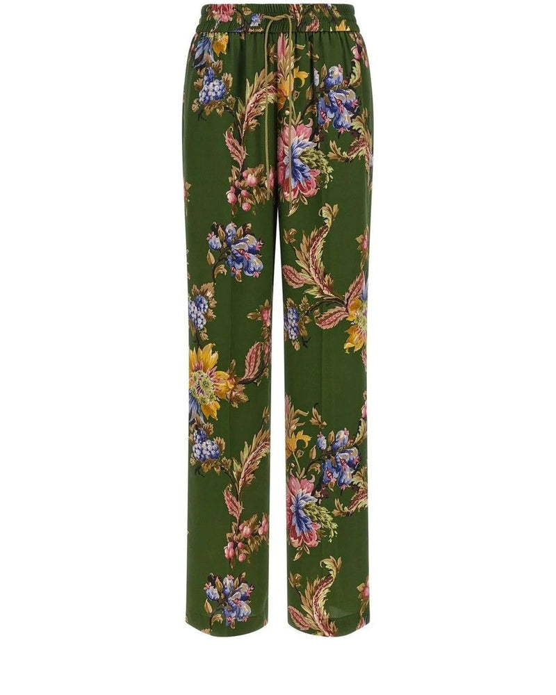 Etro Trouser in green, Polyester