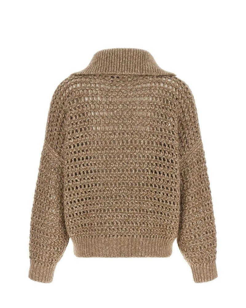 Brunello Cucinelli Cardigan in beige, Wool — view 2