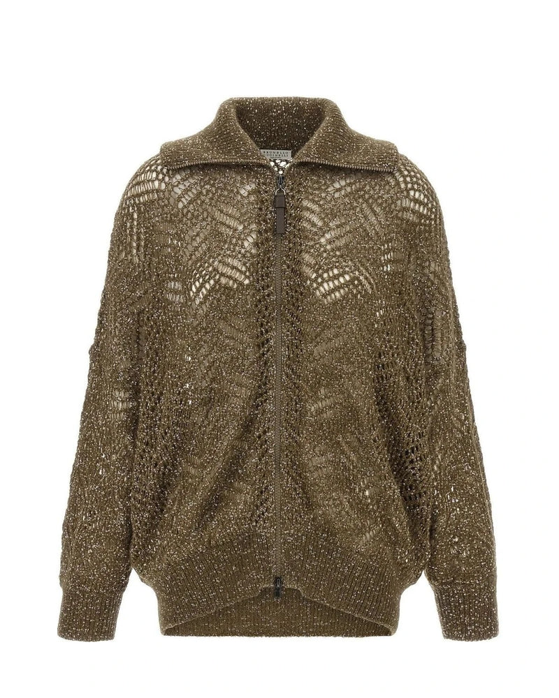 Brunello Cucinelli Cardigan in brown, Polyamide