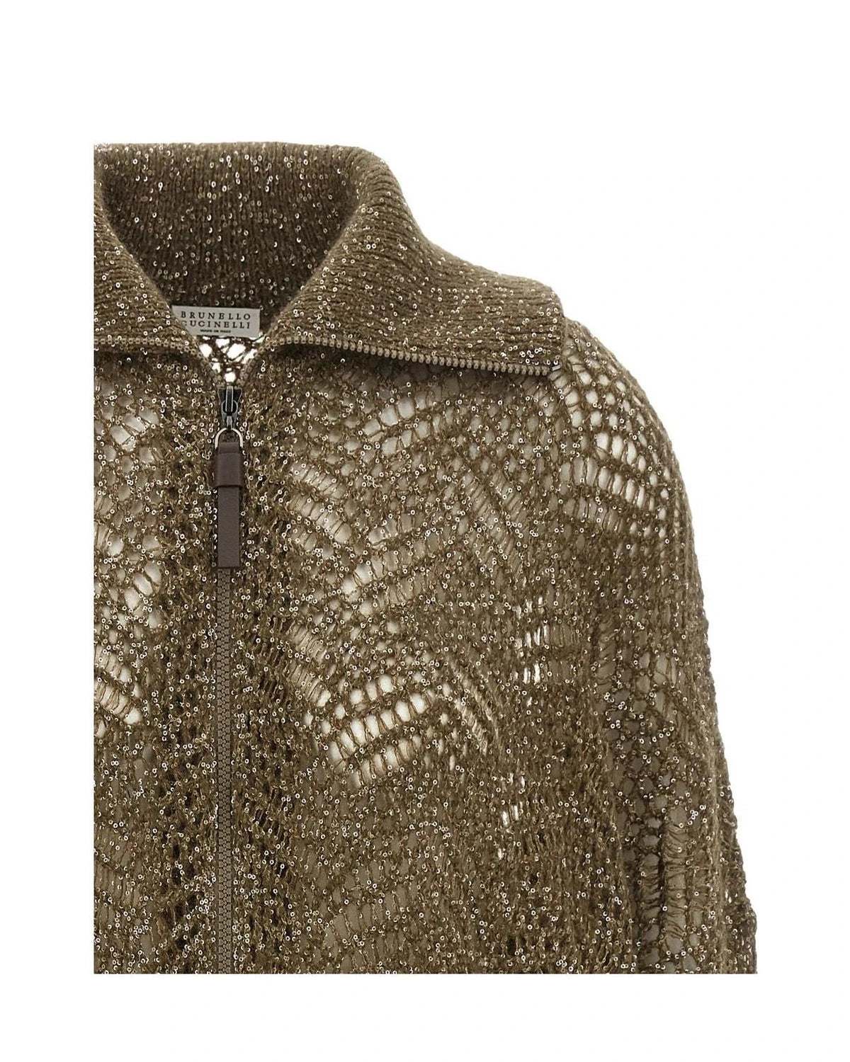 Brunello Cucinelli Cardigan in brown, Polyamide — view 3
