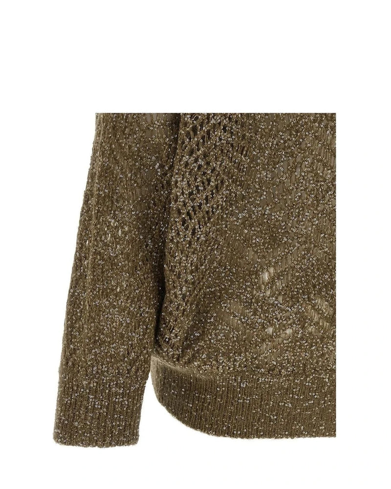 Brunello Cucinelli Cardigan in brown, Polyamide — view 4
