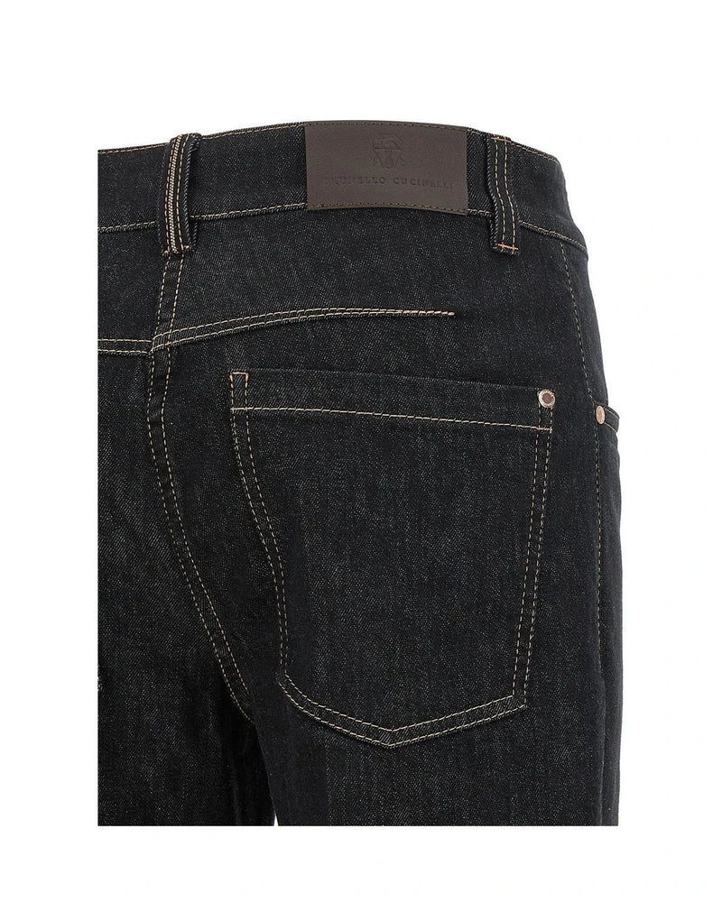 Brunello Cucinelli Jean in blue, Cotton — view 4