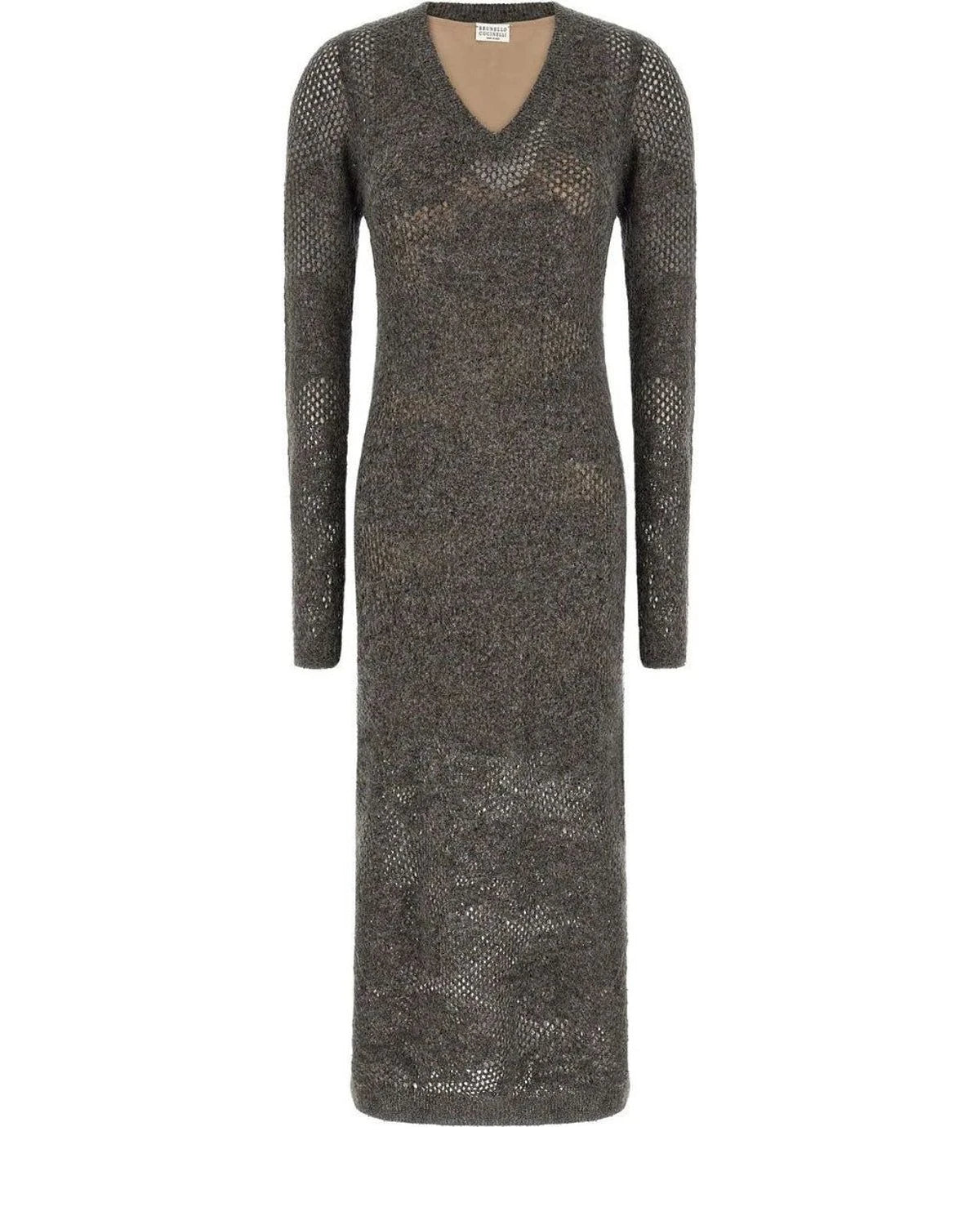 Brunello Cucinelli Dresse in gray, Nylon