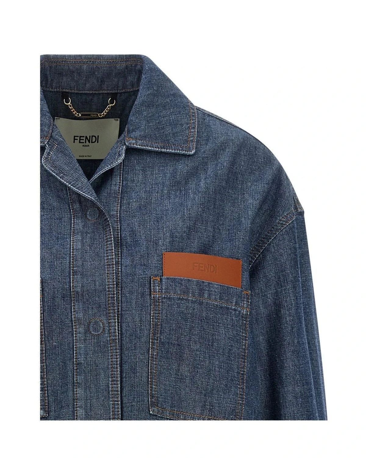 Fendi Trucker Jacket in blue — view 3