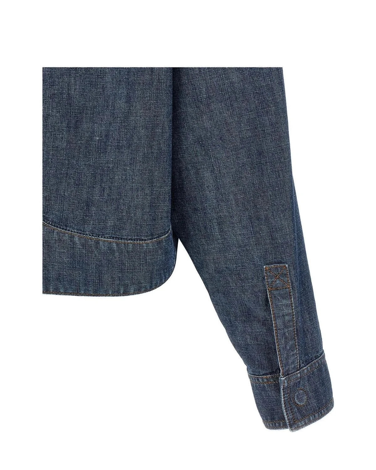 Fendi Trucker Jacket in blue — view 4