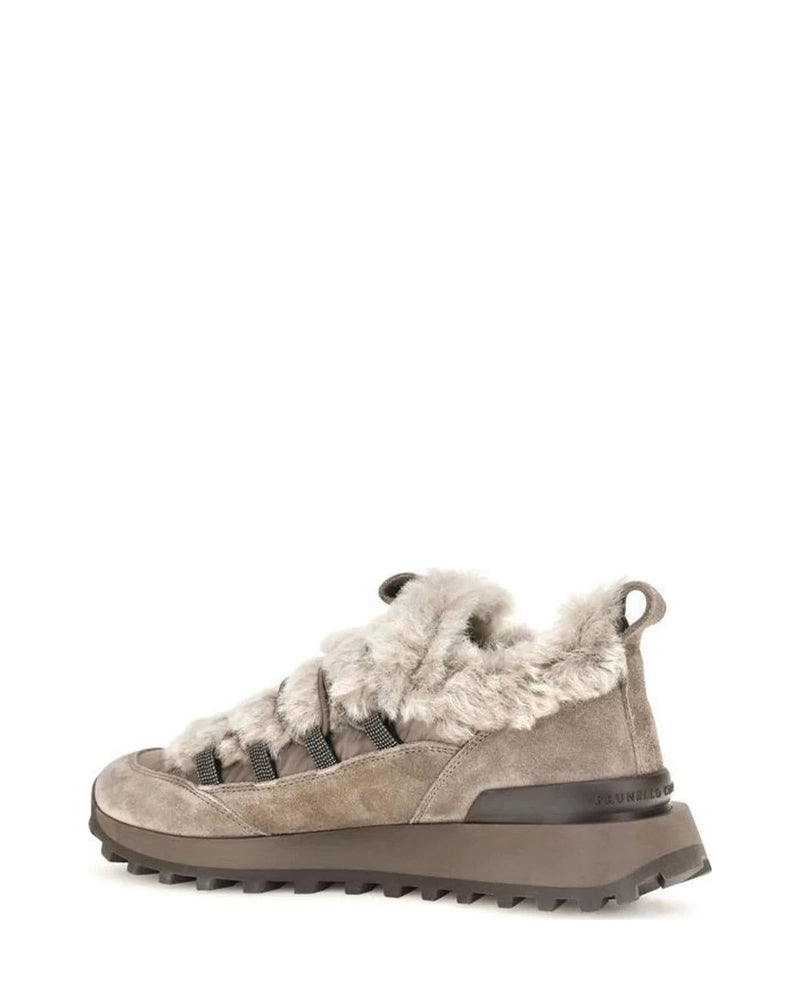 Brunello Cucinelli Sneakers in gray, Suede — view 3