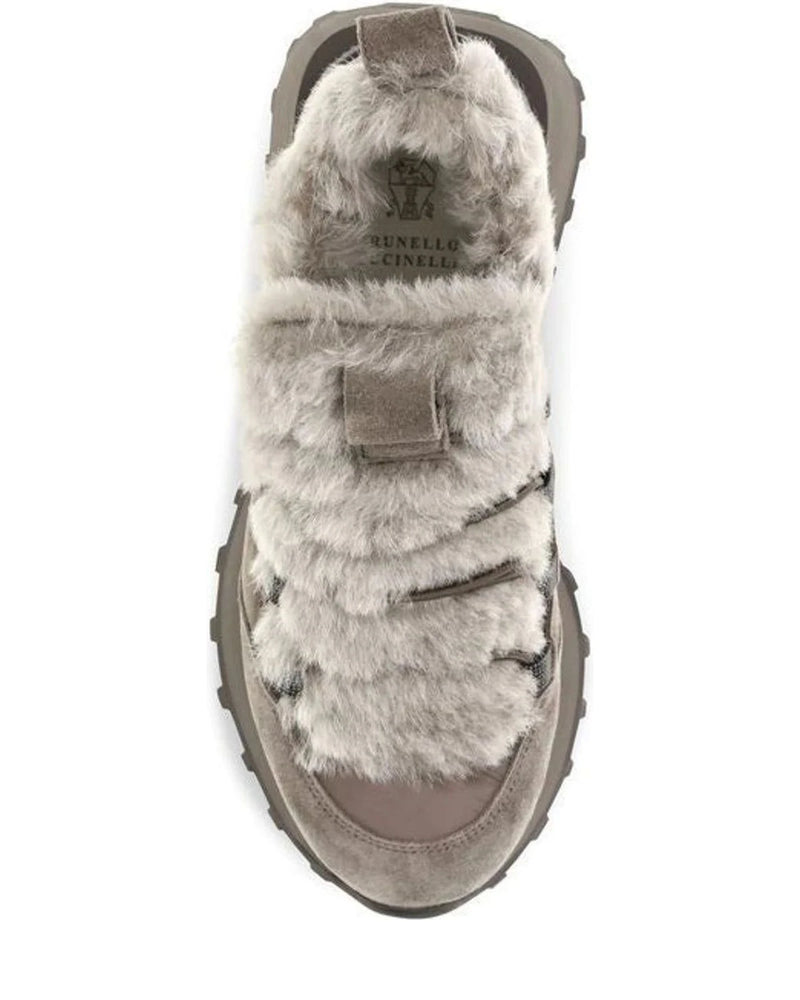 Brunello Cucinelli Sneakers in gray, Suede — view 4