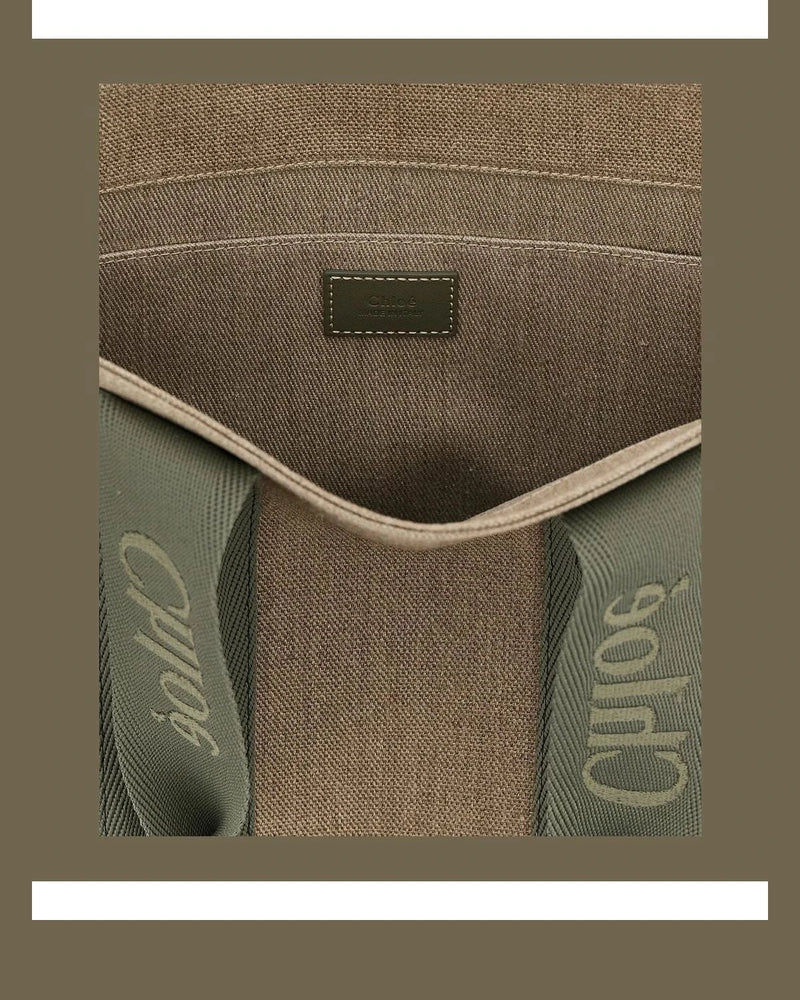 Chloé Tote Bag in beige, Linen — view 4