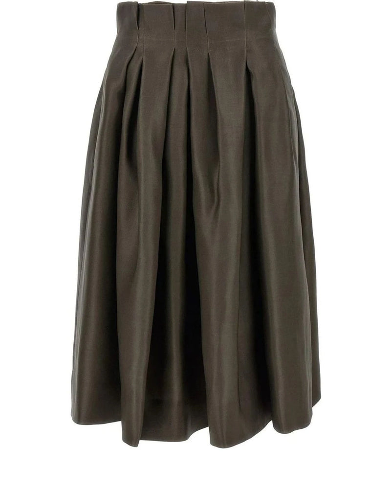 Khaite Skirt in brown, Silk