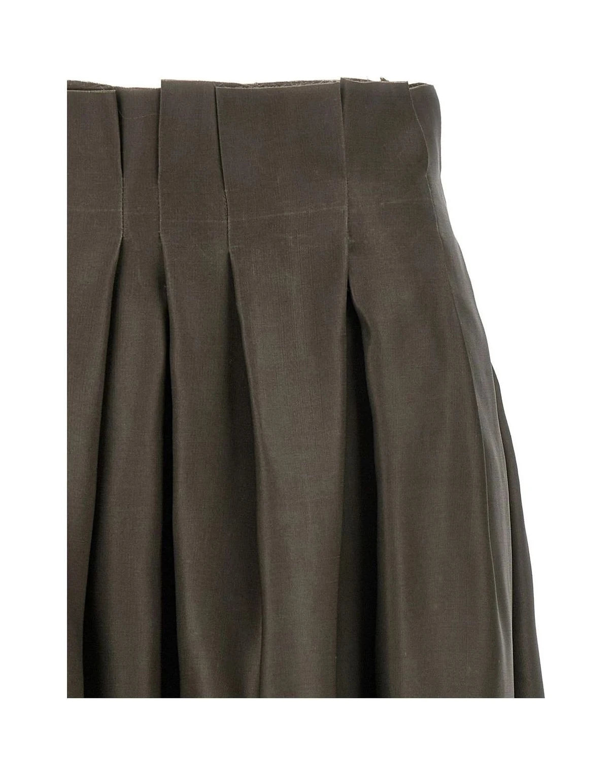 Khaite Skirt in brown, Silk — view 3