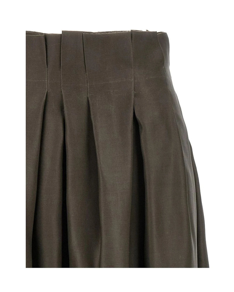 Khaite Skirt in brown, Silk — view 3