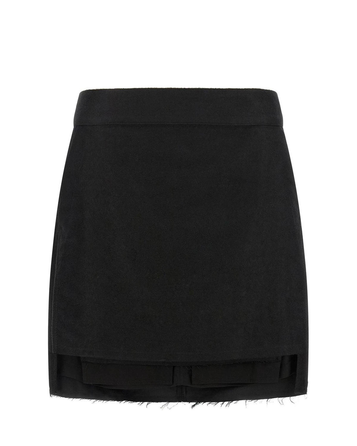 Rick Owens Ramie Black Skirt