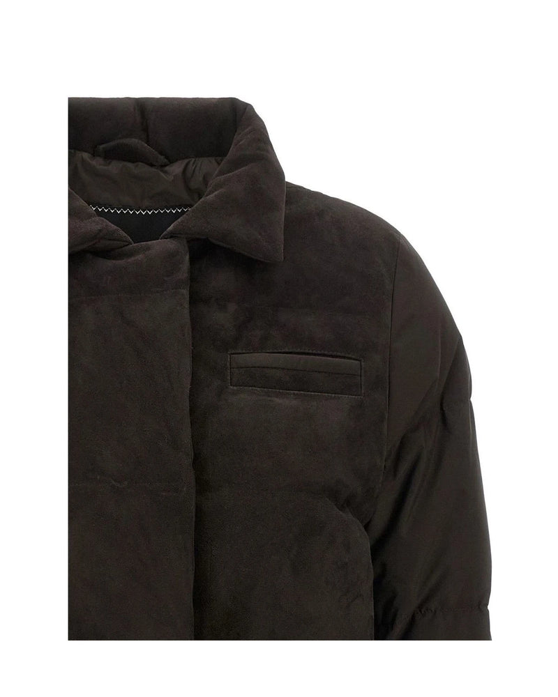Kiton Puffer Jacket in brown, Polyamide — view 3