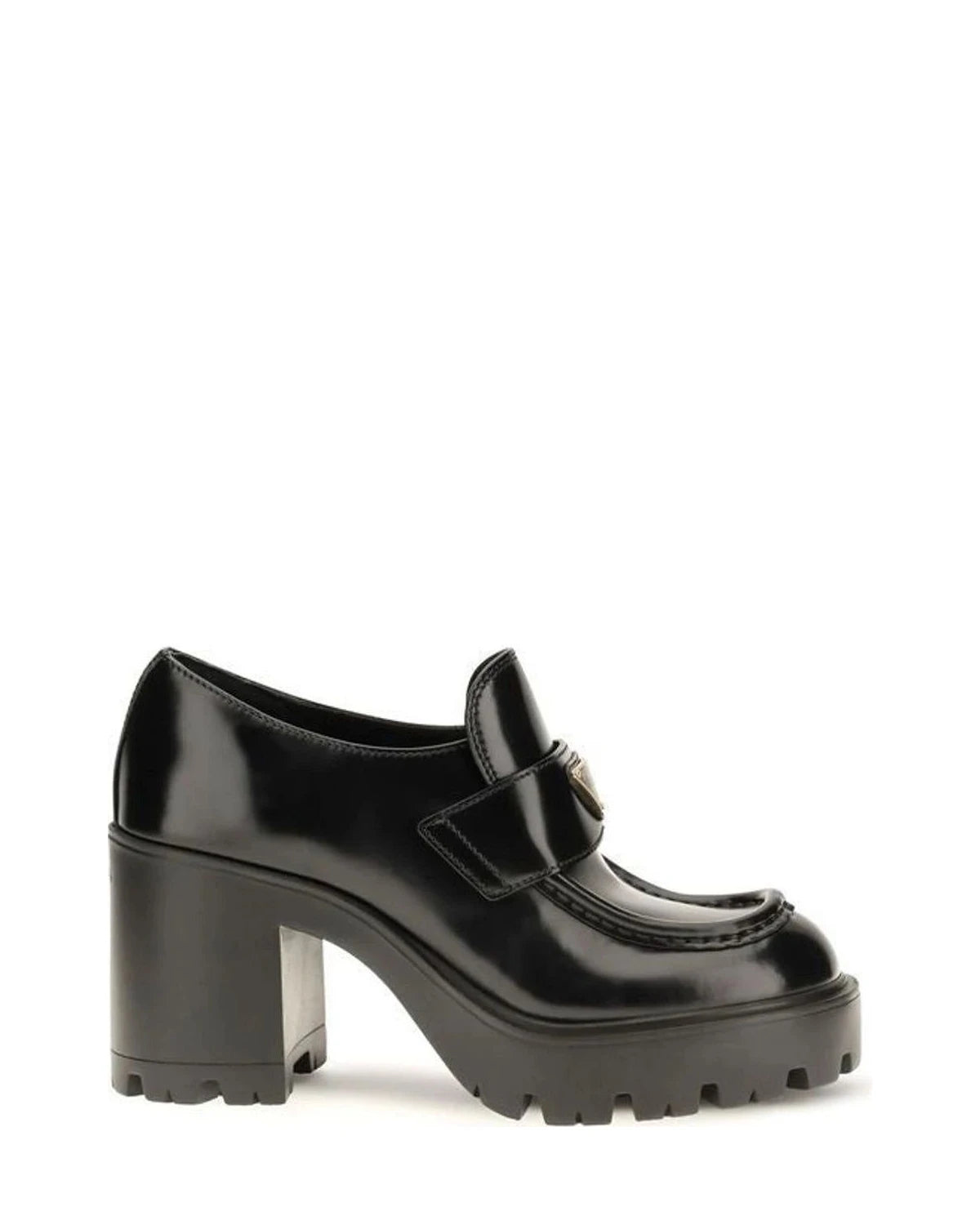 Prada Black Platform Loafers