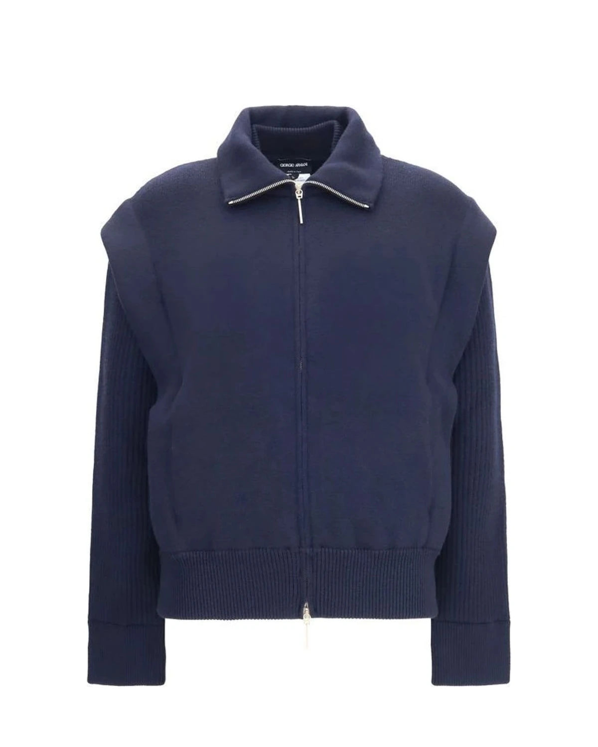 Giorgio Armani Bomber Jacket in blue, Fleece Wool