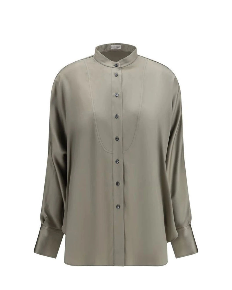 Brunello Cucinelli Blouse in beige, Silk