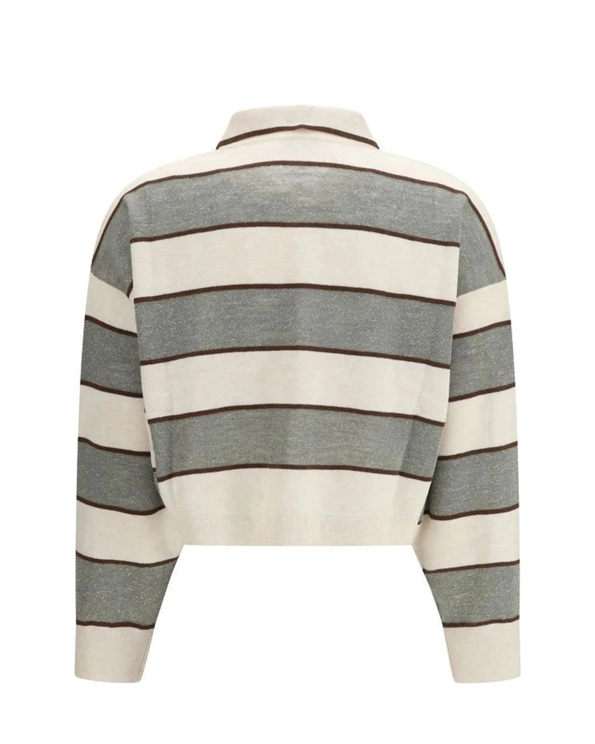 Brunello Cucinelli Henley Shirt in multicolor, Fleece Wool — view 2