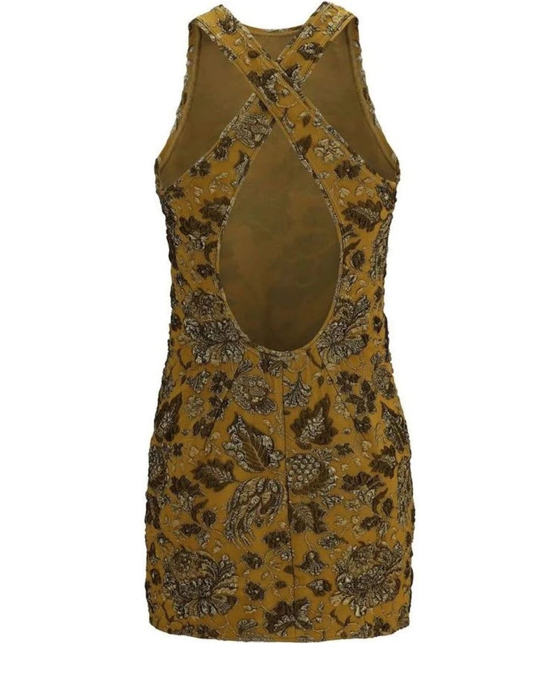 Saint Laurent Dresse in brown, Polyamide — view 2