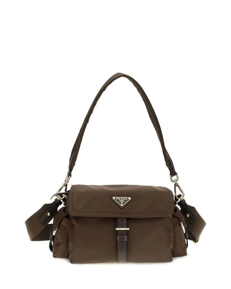 Prada Shoulder Bag in brown, Recycled Polyamide