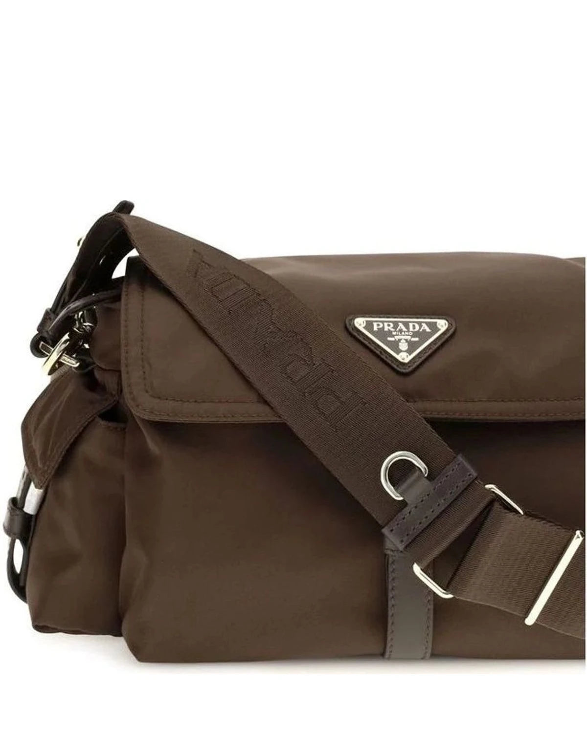 Prada Shoulder Bag in brown, Recycled Polyamide — view 4