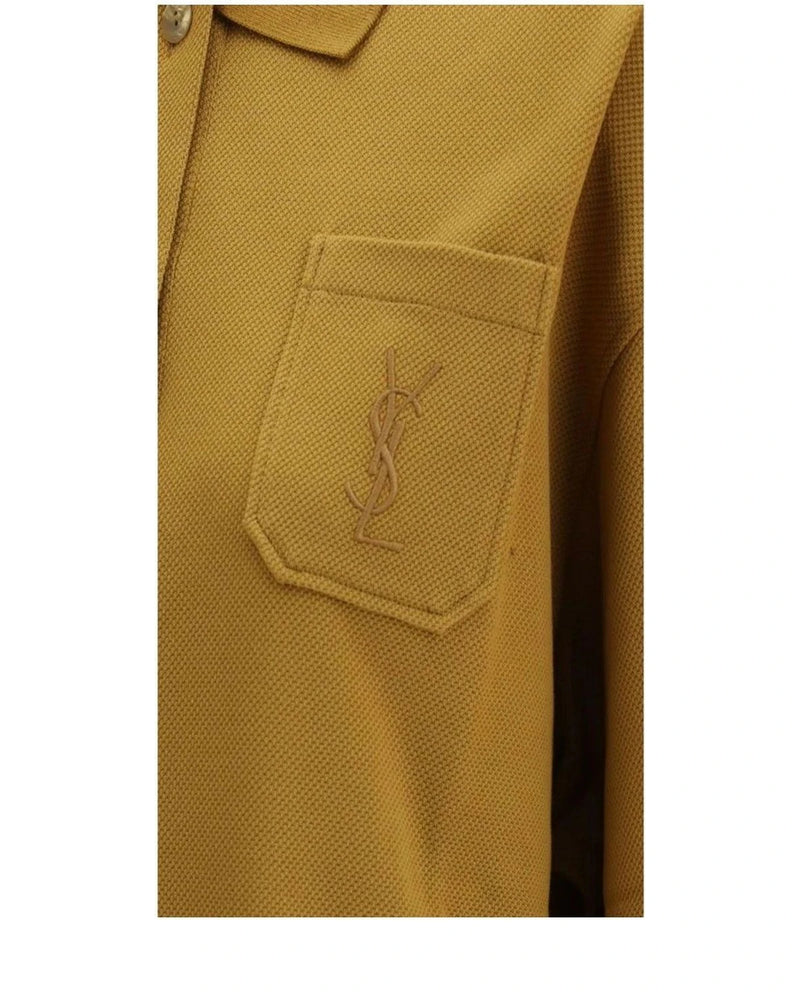 Saint Laurent Polo in brown, Cotton — view 3
