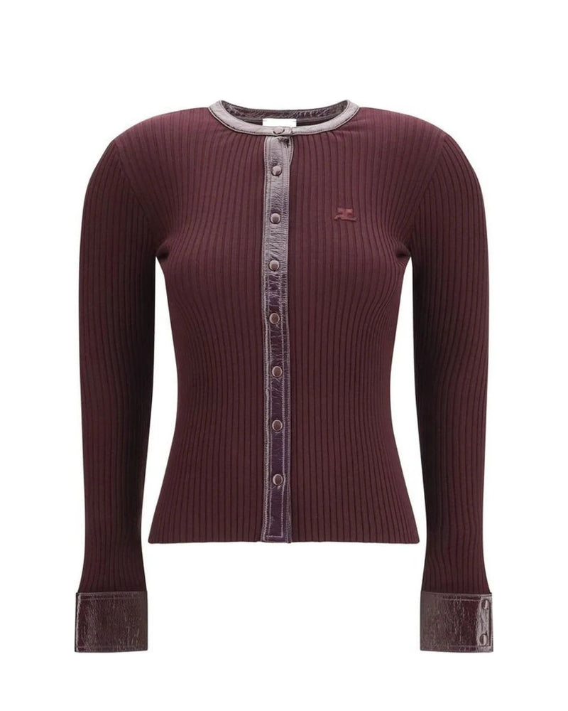 Courrèges Cardigan in red, Viscose