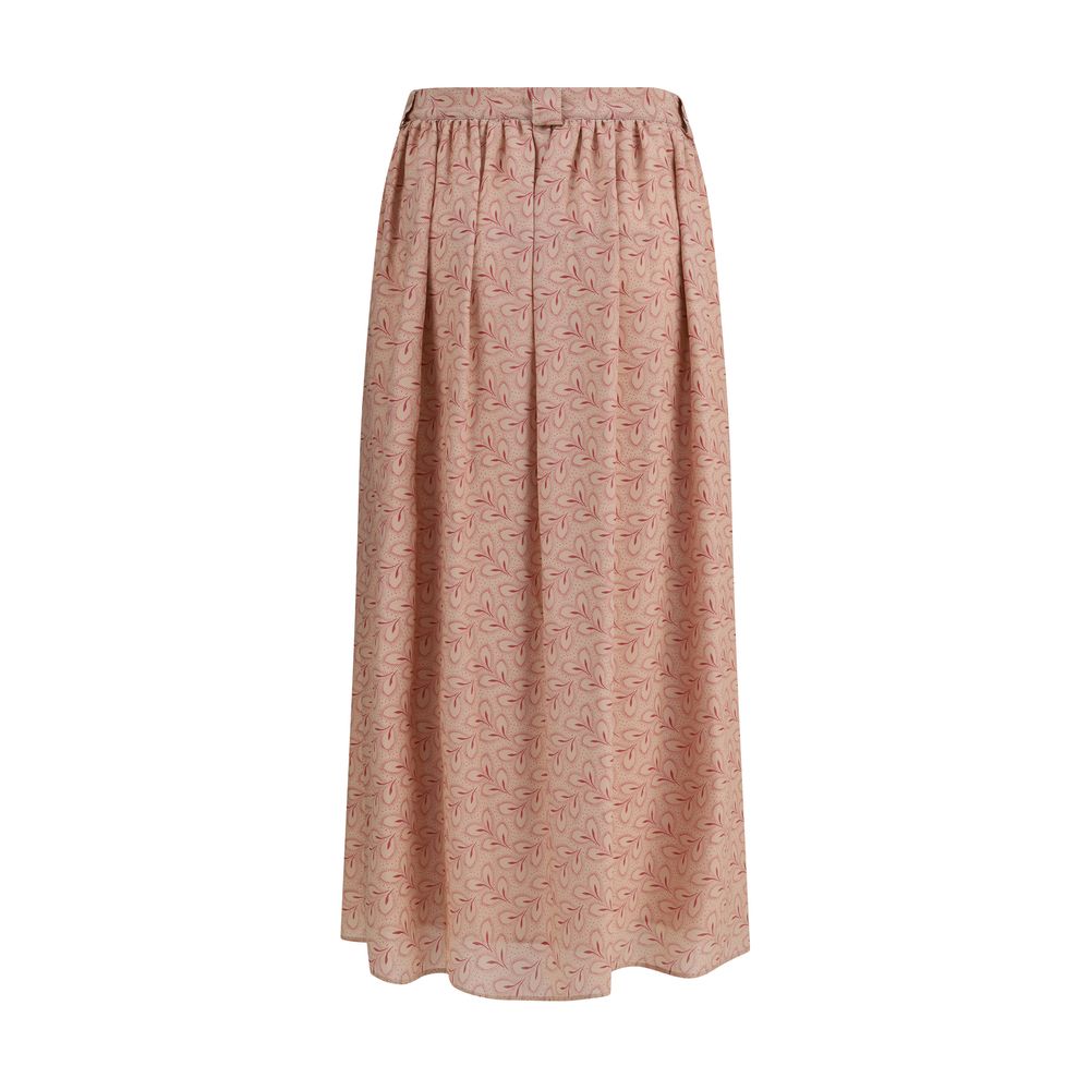 Kristina Ti Half Circle Skirt with Foliage Print Glam Steals