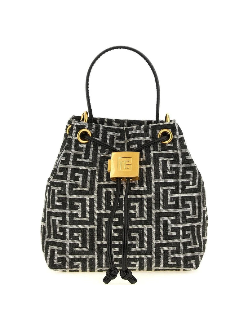 Balmain Bucket Bag in black, Polyester