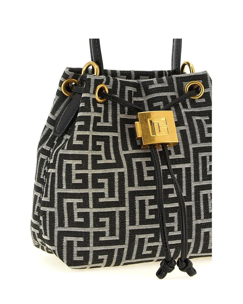 Balmain Bucket Bag in black, Polyester — view 3