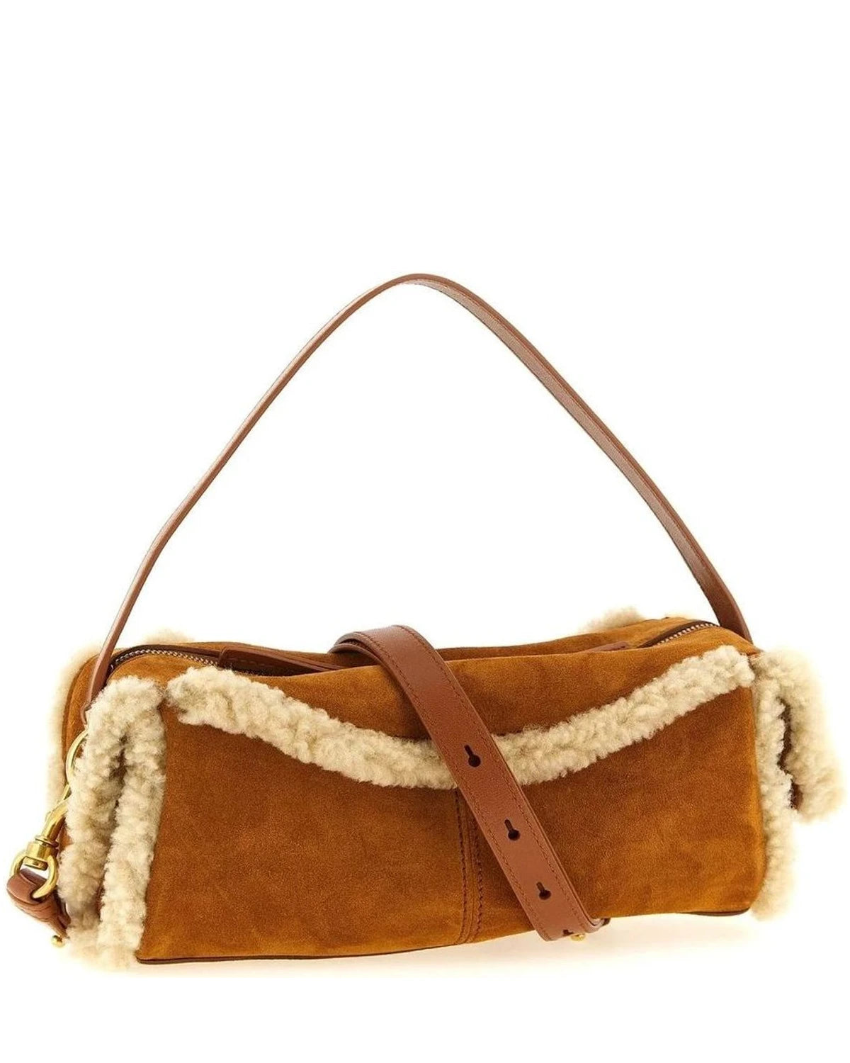 Balmain Shoulder Bag in brown, Calfskin Leather — view 2