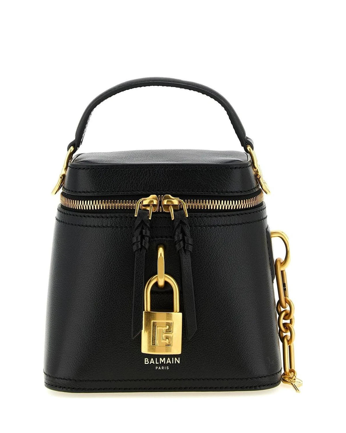 Balmain Satchel Bag in black, Buffalo Leather
