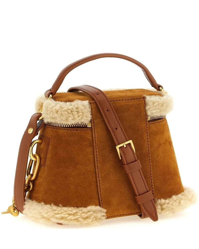 Balmain Satchel Bag in brown, Calfskin Leather — view 2