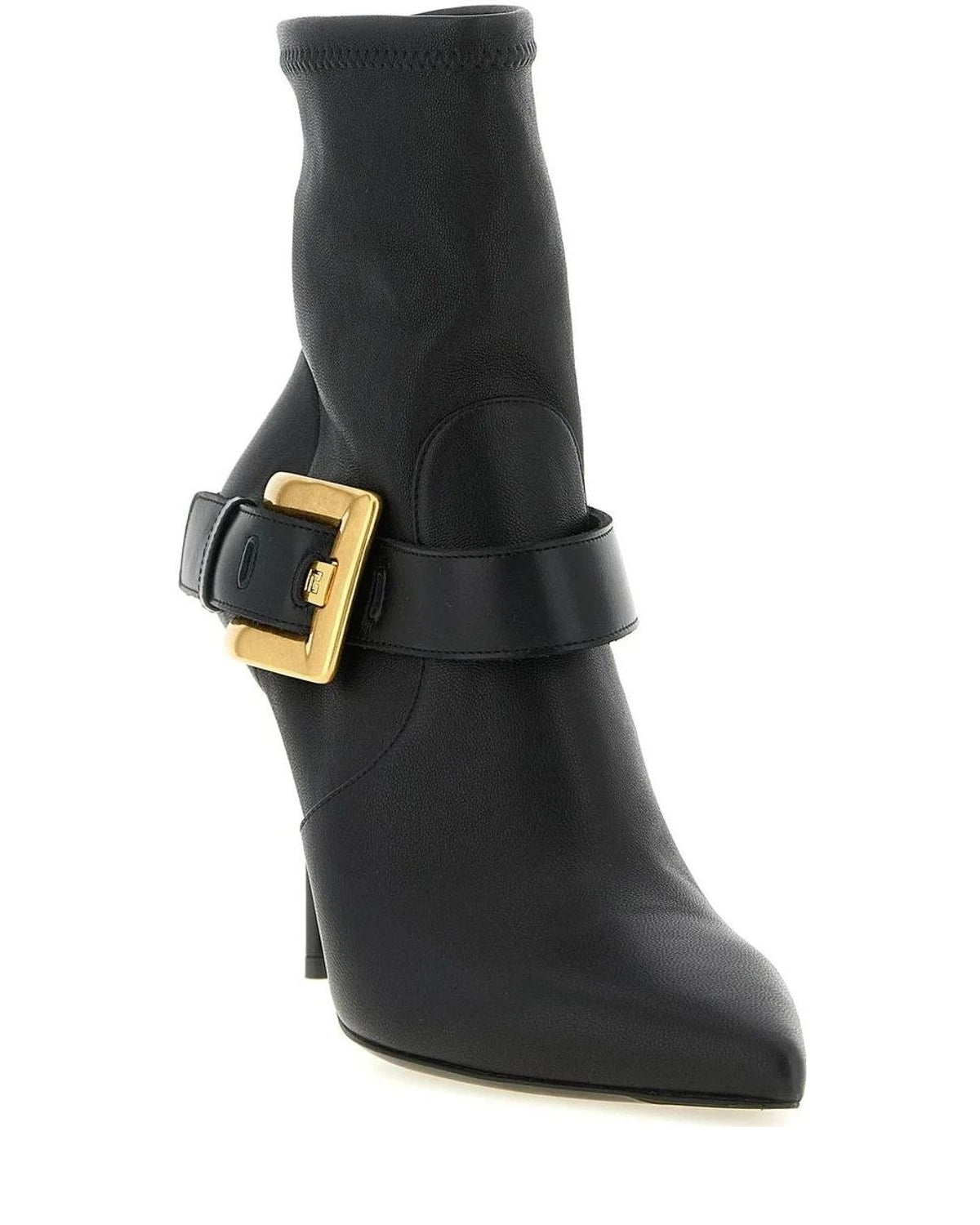Balmain Ankle Boots in black, Lamb Leather — view 2