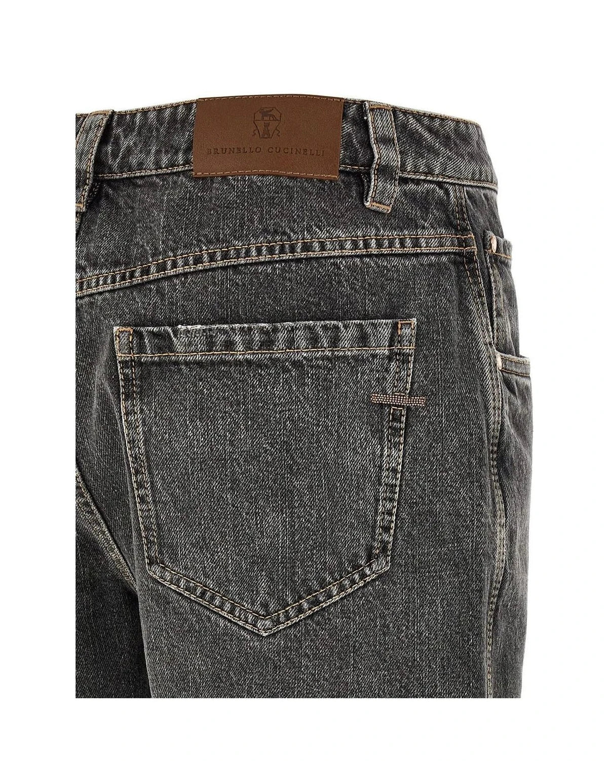 Brunello Cucinelli Jean in gray, Cotton — view 4